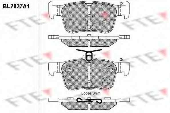 BL2837A1 set placute frana,frana disc FTE 