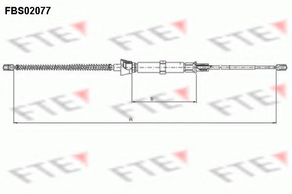 FBS02077 Cablu, frana de parcare FTE 