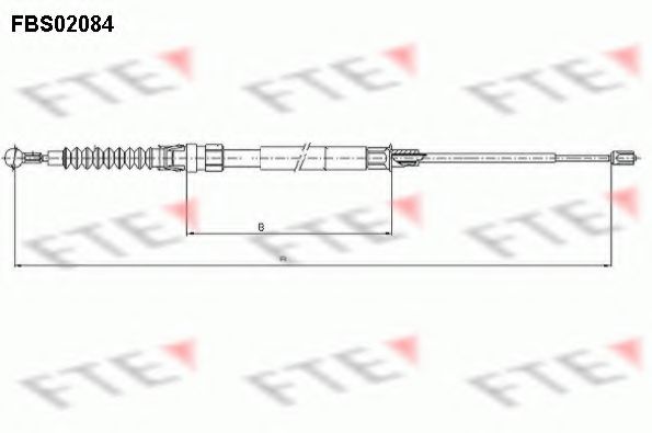 FBS02084 Cablu, frana de parcare FTE 