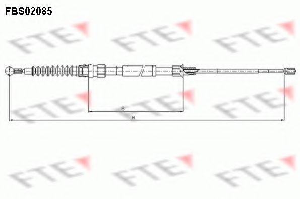 FBS02085 Cablu, frana de parcare FTE 