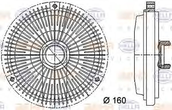 Cupla, ventilator radiator