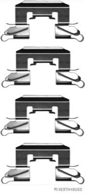 J3666005 Set accesorii, placute frana HERTH+BUSS JAKOPARTS 