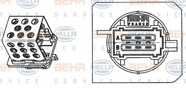 9ML 351 332-241 Rezistor, ventilator habitaclu HELLA 