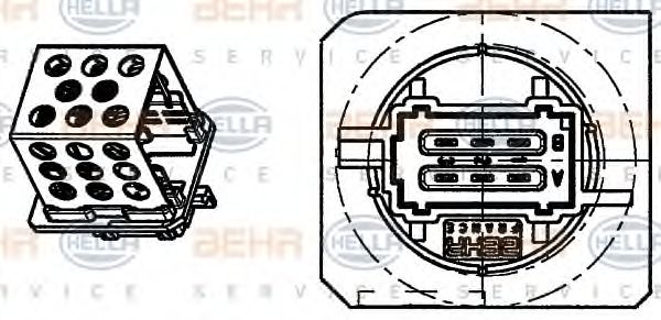 9ML 351 332-271 Rezistor, ventilator habitaclu HELLA 