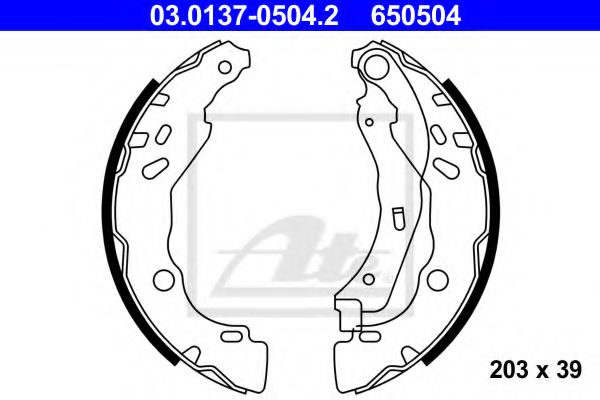 03.0137-0504.2 Set saboti frana ATE 
