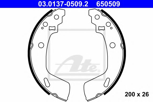 03.0137-0509.2 Set saboti frana ATE 