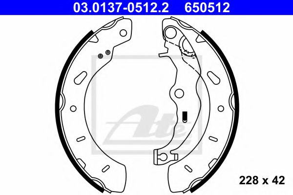 03.0137-0512.2 Set saboti frana ATE 