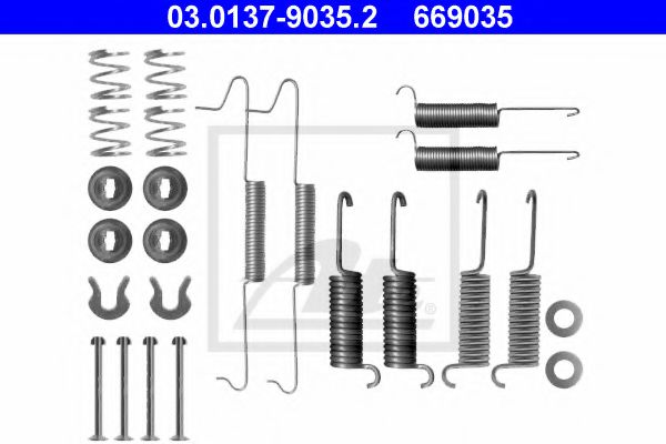 03.0137-9035.2 Set accesorii, sabot de frana ATE 
