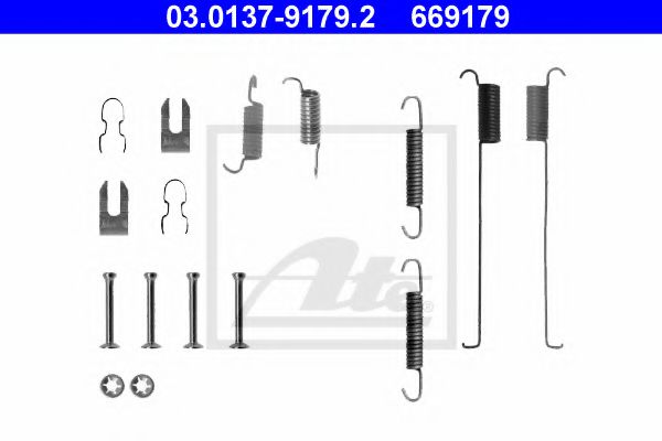03.0137-9179.2 Set accesorii, sabot de frana ATE 