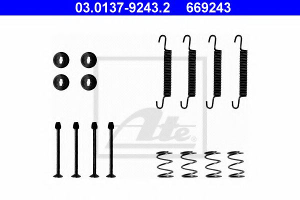 03.0137-9243.2 set accesorii, saboti frana parcare ATE 
