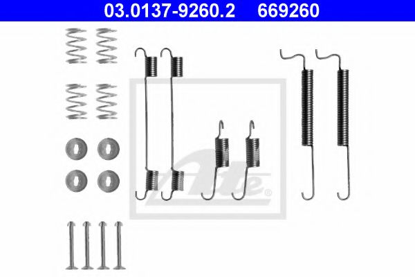 03.0137-9260.2 Set accesorii, sabot de frana ATE 