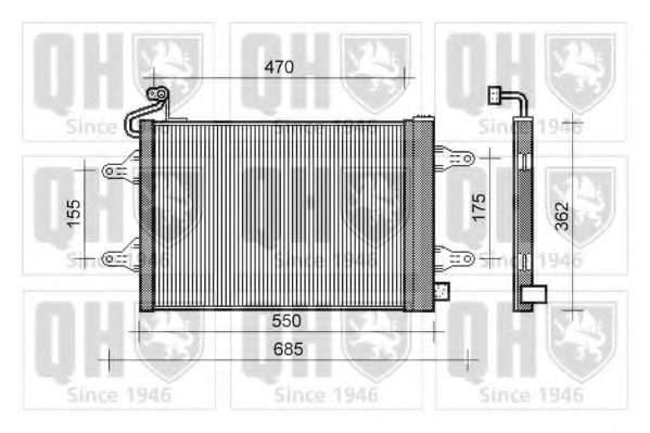 QCN337 Condensator, climatizare QUINTON HAZELL 