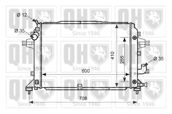 QER1870 Radiator, racire motor QUINTON HAZELL 