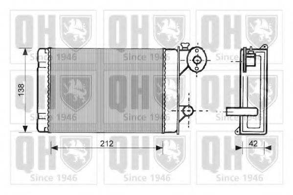 QHR2040 Schimbator caldura, incalzire habitaclu QUINTON HAZELL 