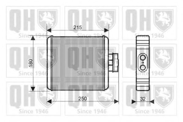 QHR2184 Schimbator caldura, incalzire habitaclu QUINTON HAZELL 