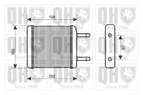 QHR2186 Schimbator caldura, incalzire habitaclu QUINTON HAZELL 