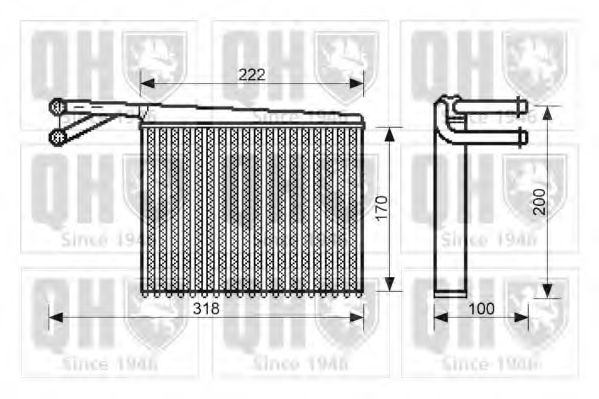 QHR2210 Schimbator caldura, incalzire habitaclu QUINTON HAZELL 