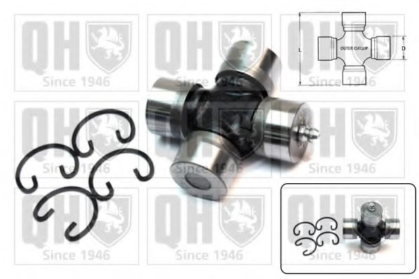 QL529 Cruce ax, Roata dintata conica de echilibrare-Diferential QUINTON HAZELL 