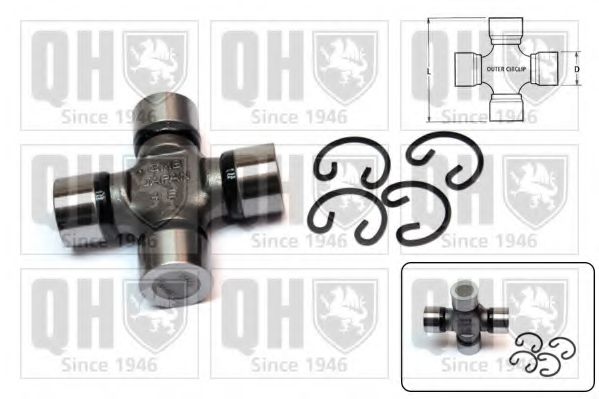 QL531 Cruce ax, Roata dintata conica de echilibrare-Diferential QUINTON HAZELL 