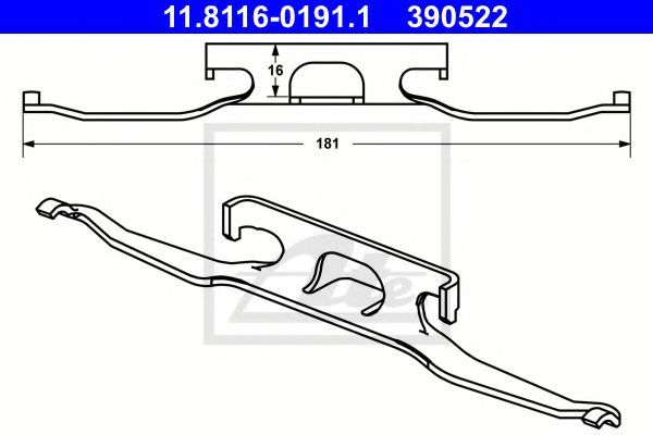 11.8116-0191.1 Arc, etrier frana ATE 