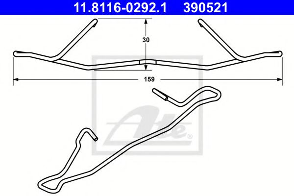 11.8116-0292.1 Arc, etrier frana ATE 