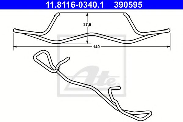 11.8116-0340.1 Arc, etrier frana ATE 