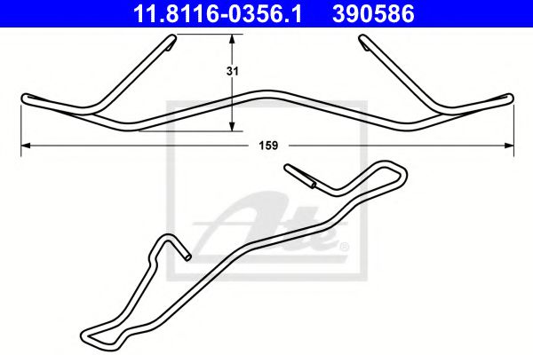 11.8116-0356.1 Arc, etrier frana ATE 