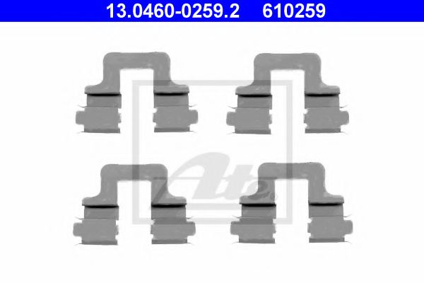 13.0460-0259.2 Set accesorii, placute frana ATE 