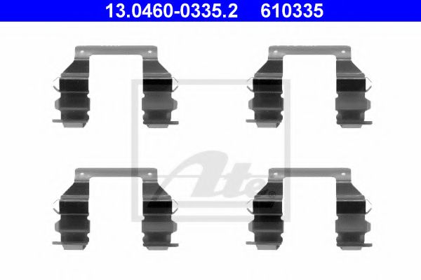 13.0460-0335.2 Set accesorii, placute frana ATE 