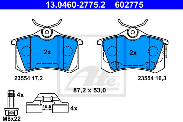 set placute frana,frana disc