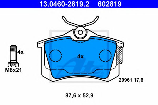 set placute frana,frana disc