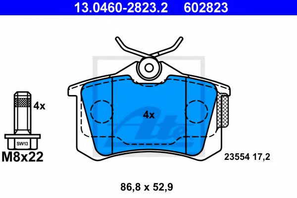 set placute frana,frana disc
