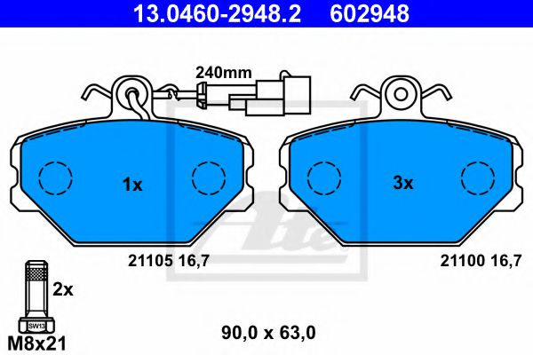 set placute frana,frana disc