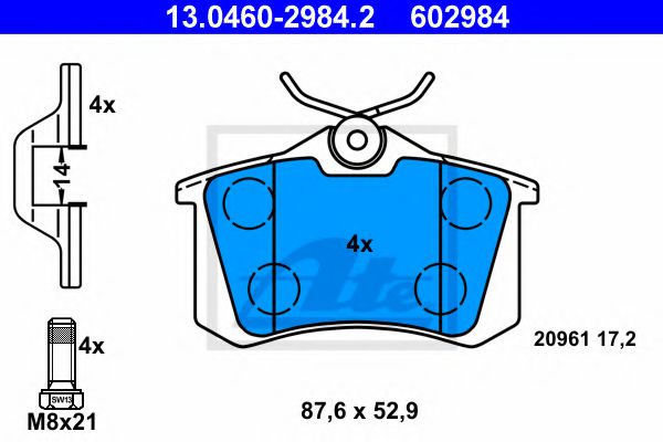 set placute frana,frana disc
