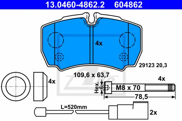 set placute frana,frana disc