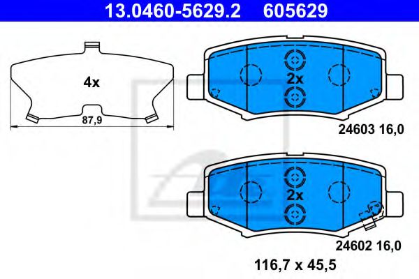 set placute frana,frana disc