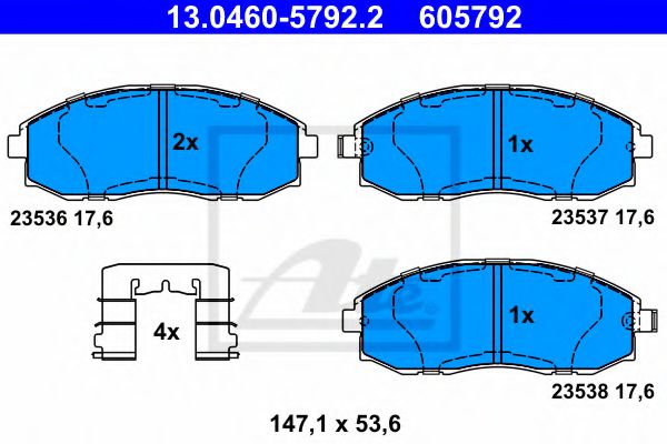 set placute frana,frana disc