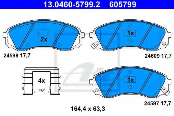 set placute frana,frana disc