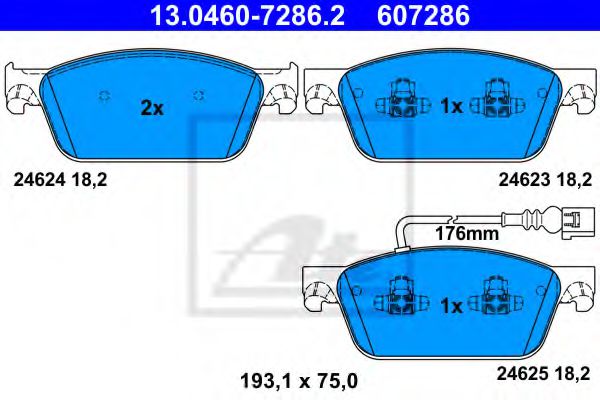set placute frana,frana disc