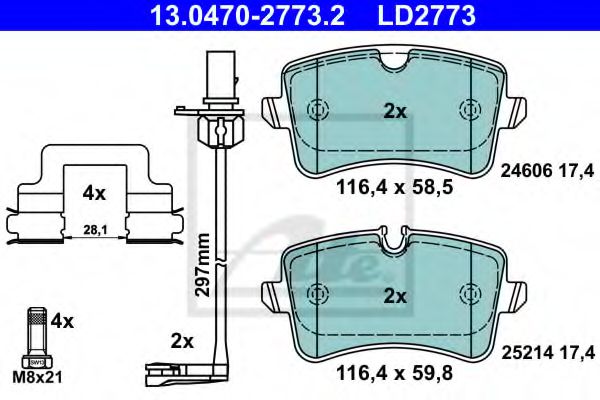 set placute frana,frana disc