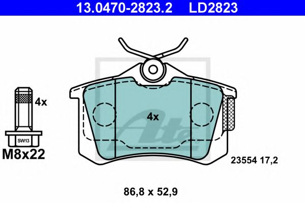 set placute frana,frana disc