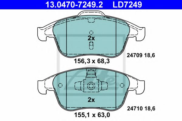 set placute frana,frana disc