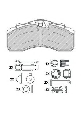 set placute frana,frana disc
