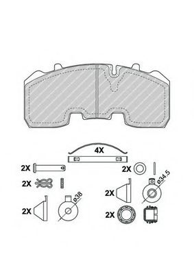 set placute frana,frana disc