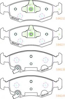 set placute frana,frana disc