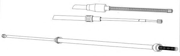FHB433102 Cablu, frana de parcare FERODO 