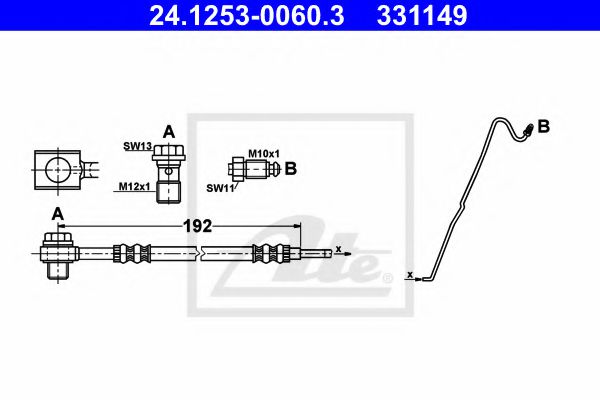 24.1253-0060.3 Furtun frana ATE 