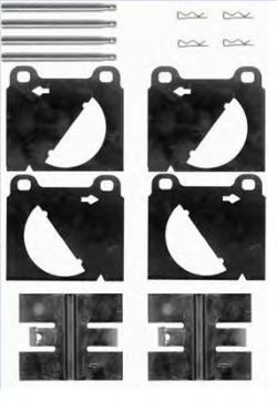 A 02 322 Set accesorii, placute frana BREMBO 