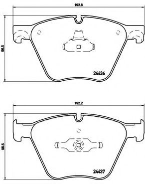 P 06 073 set placute frana,frana disc BREMBO 