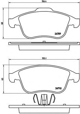 set placute frana,frana disc